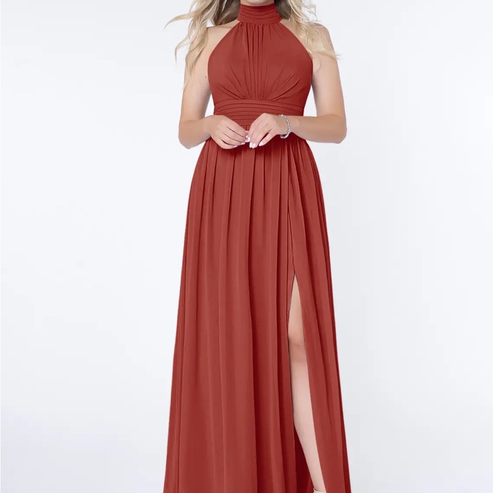 Azazie Inman Terrocotta Dress